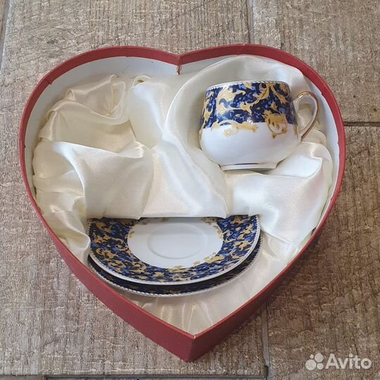 Чайная пара костяной фарфор