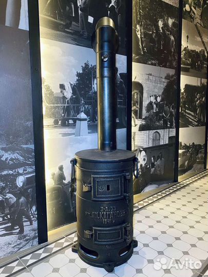 Печь армейская буржуйка чугунная