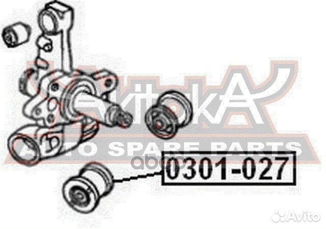 0301027 asva сайлентблок задней цапфы (10130210