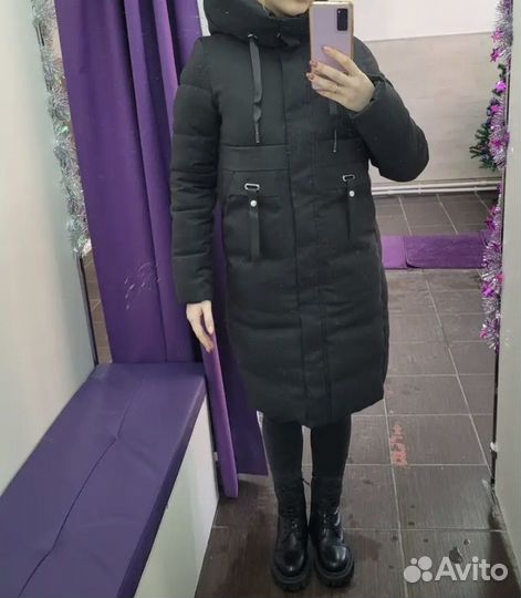 Пуховик зимний женский 46