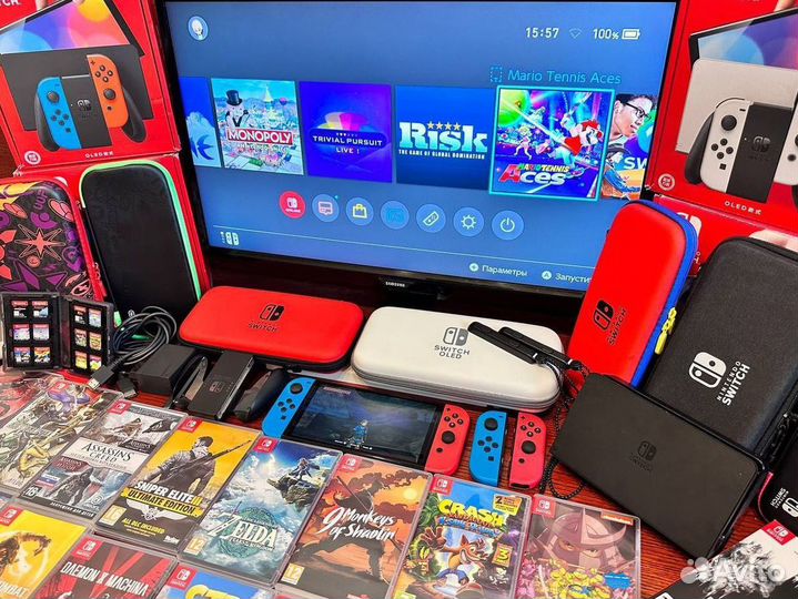 Nintendo Switch Oled + 200 игр