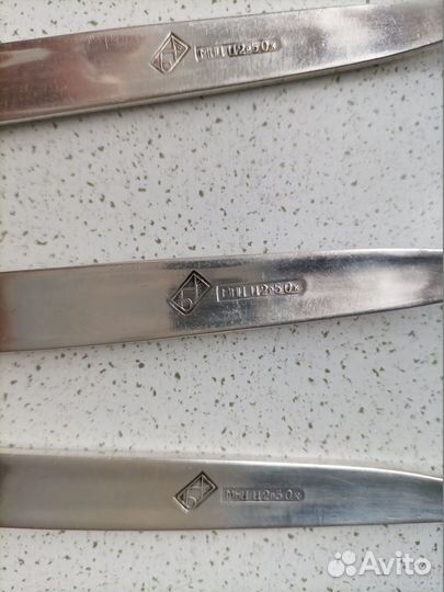 Ложки столовые и чайные, мельхиор СССР