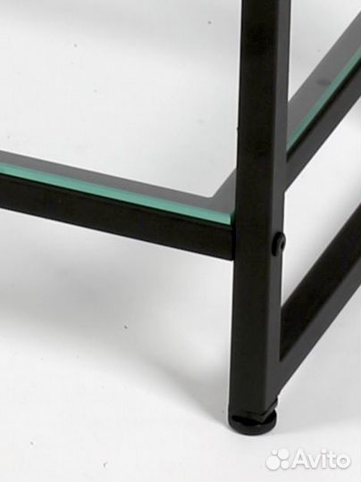 Стеллаж для одежды aс2260-02-Ч со стеклом 220х60х4