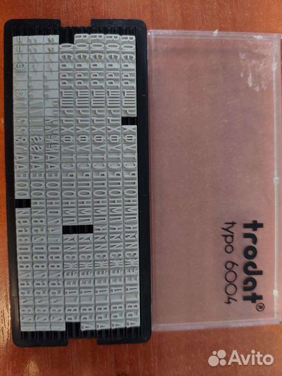 Касса букв и цифр для штампов trodat и colop