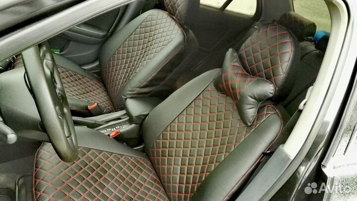 Чехлы на Лада Ларгус LADA Largus Экокожа ромбик