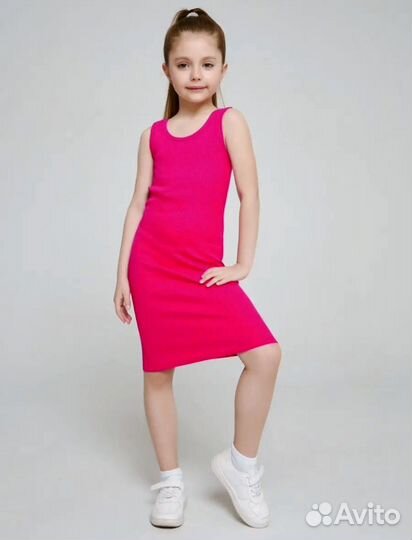 Платья в рубчик 128