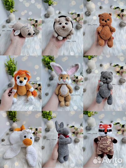 Вязаные игрушки амигуруми в наличии