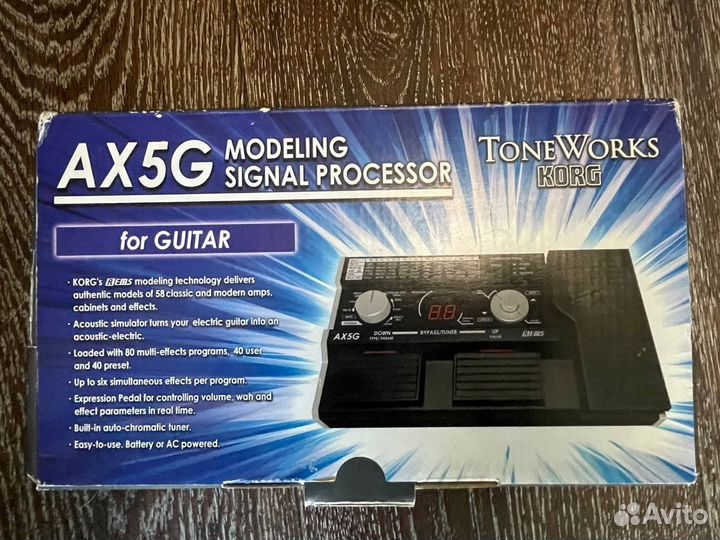 Гитарный процессор Korg AX3G с WOW педалью