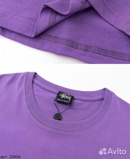 Футболка Stussy white dice фиолетовая