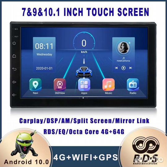 2Din Android. Универсальная. Гарантия