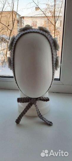 Шапка чепчик женская, кроше