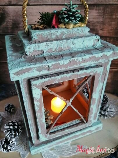 Новогодний фонарик ручной работы