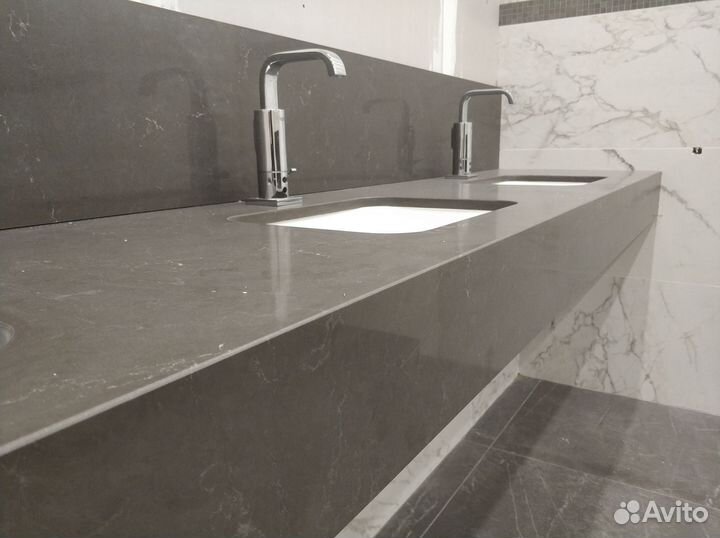 Столешница для ванной из мрамора