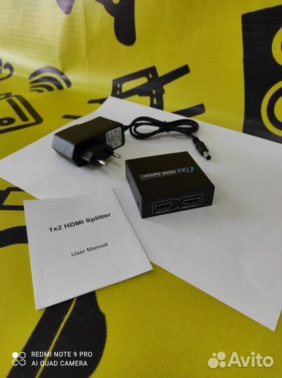 Разветвитель hdmi 1 на 2 сплиттер делитель