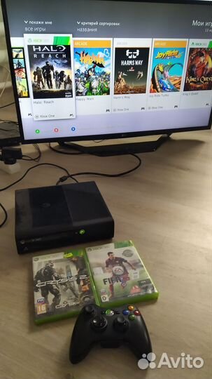 Xbox 360е+джойстик беспроводной
