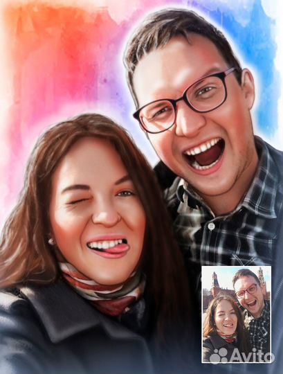 Портреты по фото на холсте в Белгороде