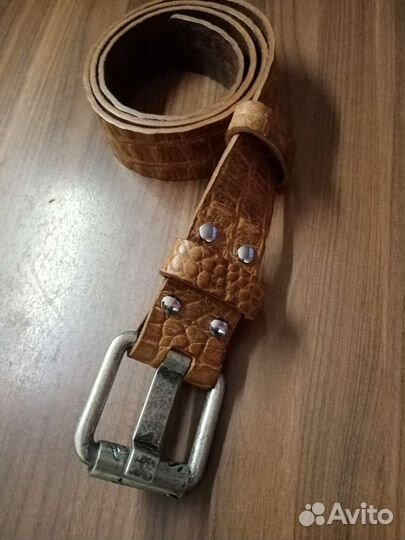 Мужской кожаный ремень ручной работы