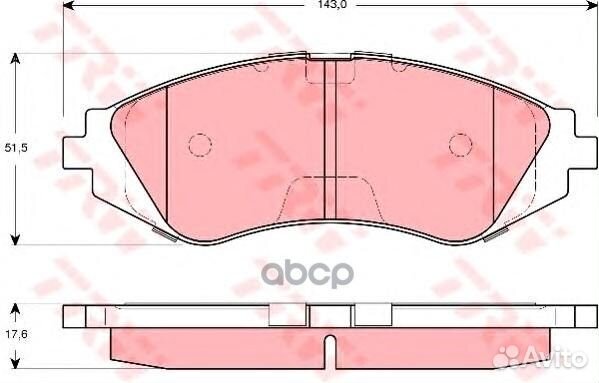 Колодки торм диск к-т передн gdb3265 TRW