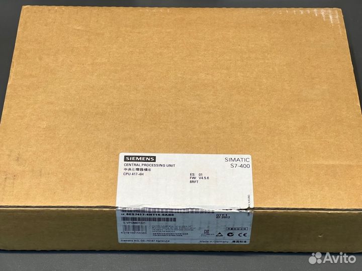 Siemens 6ES7 417-4HT14-0AB0 CPU новый, 1 шт