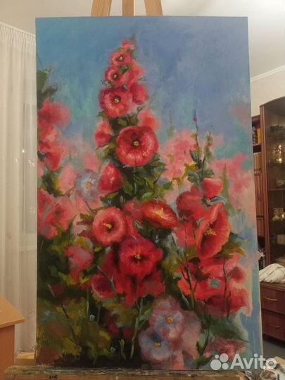 Картина маслом на холсте цветы