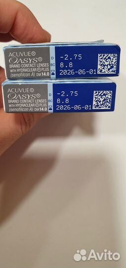 Линзы acuvue oasys - 2.75 (8,8)