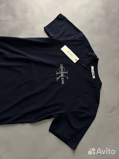 Футболка Calvin Klein Jeans синяя люкс