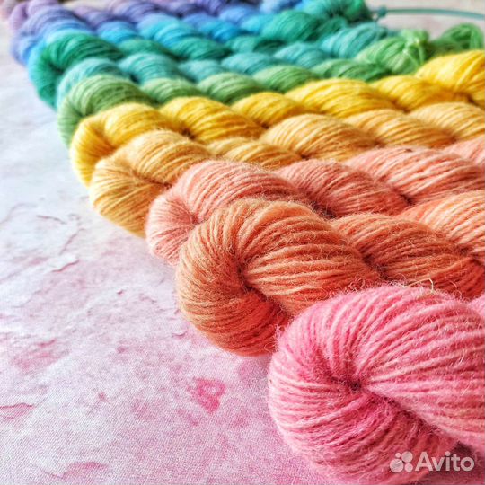Пряжа ручного окрашивания дундага для вязания
