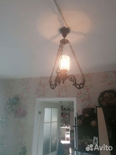 Хрустальная люстра СССР кованная