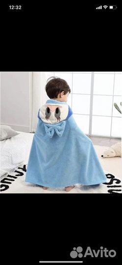 Детское полотенце халат панчо