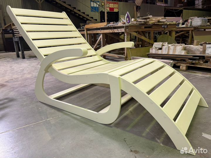 Лежак шезлонг из влагостойкой фанеры