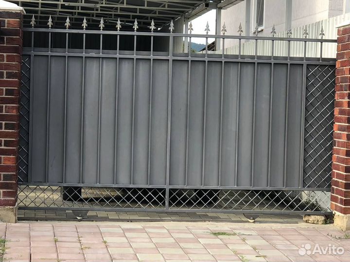 Ворота ручные распашные прямые кованные