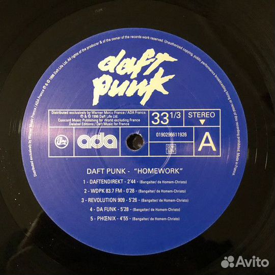 Виниловая пластинка Daft Punk - Homework (Black Vi
