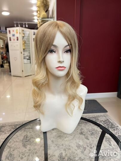Накладка из натуральных волос блонд