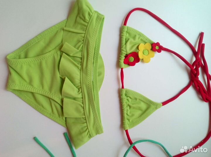 Купальник детский раздельный 3-4г, слитный 6-8лет