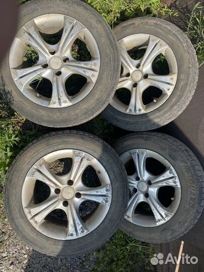 Литье диски r15 4x100 с резиной бу