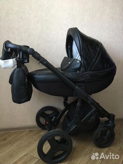 Коляска 3 в 1 эко кожа