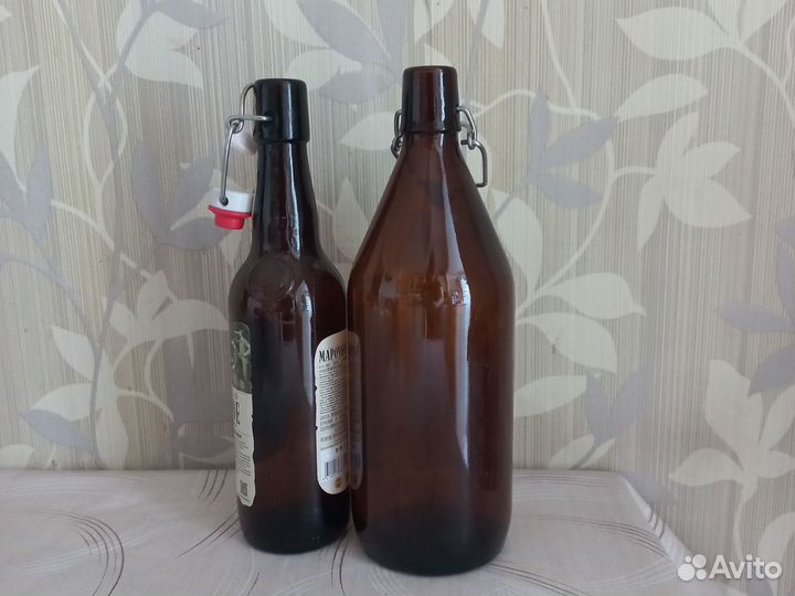 Бутыль стеклянная 0,5 и 1л