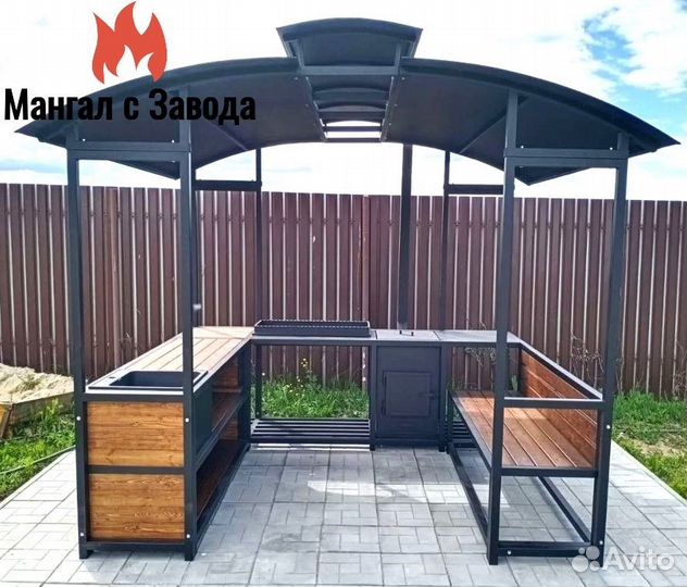 Мангал с крышей