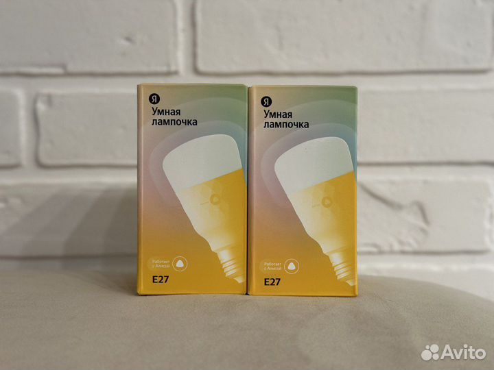 Новая Умная лампочка Яндекс с Алисой, цветная, Е27
