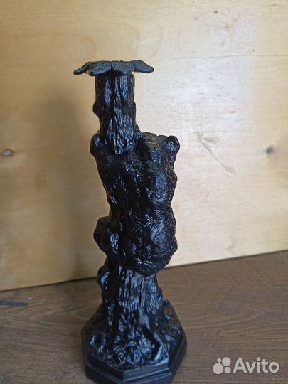 Подсвечник Медведь на дереве. Касли, 1986г