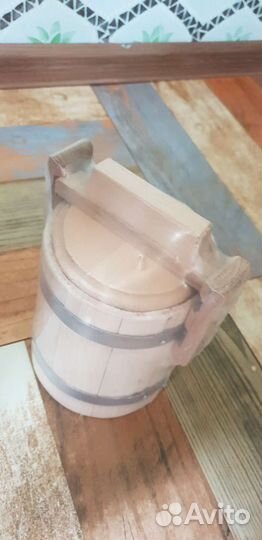 Бочка дубовая,кадка.Для меда,солений,хранения.3и1л