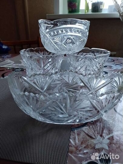 Хрустальные салатники СССР