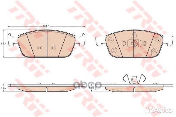 Колодки тормозные дисковые ford: focus III 11