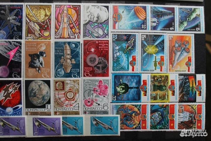 Почтовые марки СССР и Соц. стран 1955-1990 космос