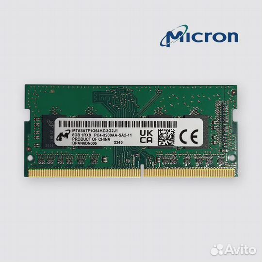 Оперативная память Micron 8 гб DDR4, ноутбук