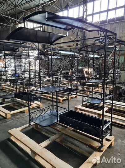 Мангал беседка Лидер Про с крышей