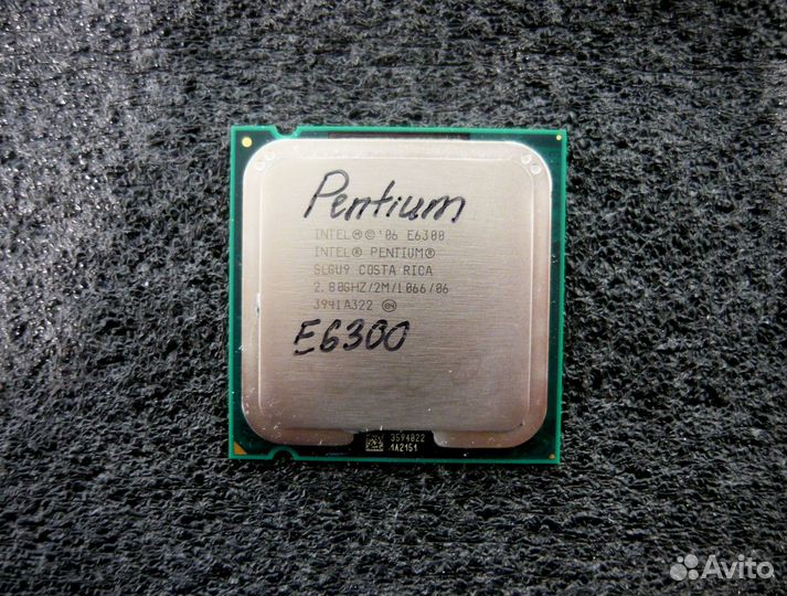 Socket 775 Intel Pentium E6300 (2 Ядра / 2.8GHz)