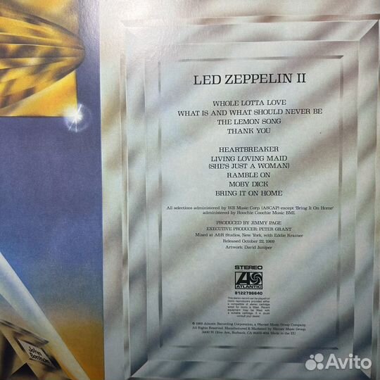 LED zeppelin ii lp Винил