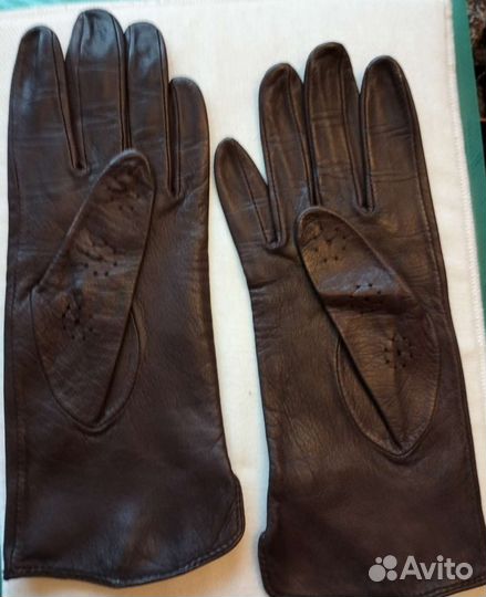 Перчатки женские кожаные новые 7.5