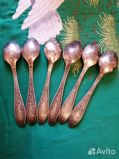 Ложки мельхиор кофейные, 6шт, новые